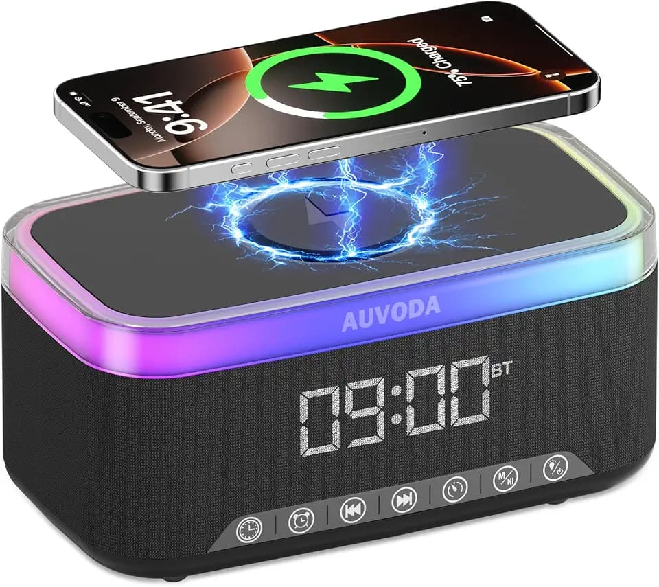 S300 Bluetooth Speaker with Wireless Charging & LED Lights