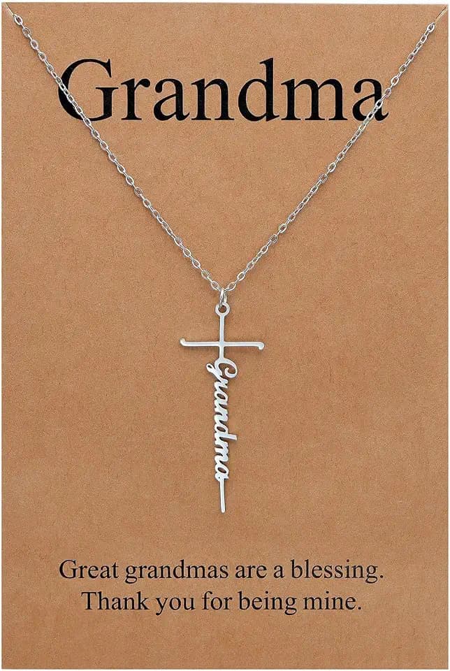 Lcherry Faith Cross Pendant Necklace for Women Religious Christian Jewelry Christmas Birthday Gifts for Women