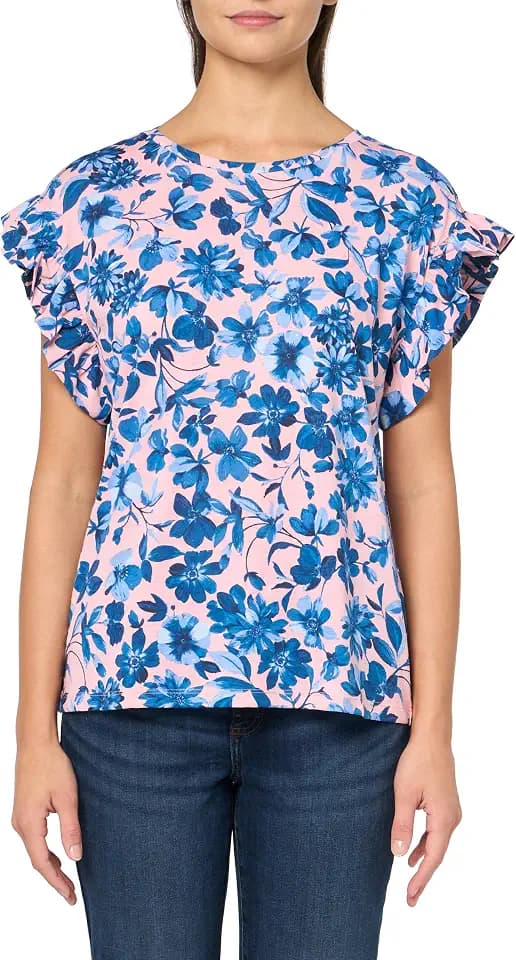 Nautica Women's Short Sleeve Cotton Solid Top