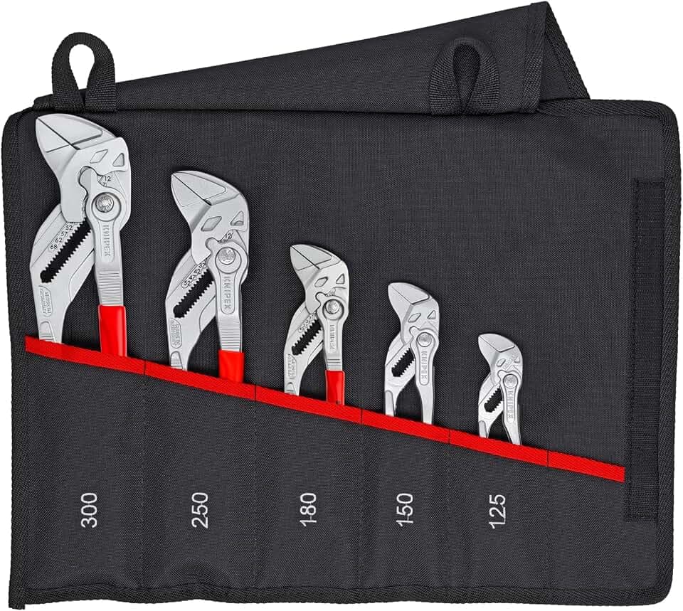 KNIPEX Tools 00 19 55 S4 Pliers Wrench 5Piece Set with Tool Pouch
