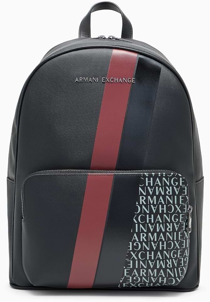Armani Exchange Men's Essential, dylan, logo print Backpack Black One size