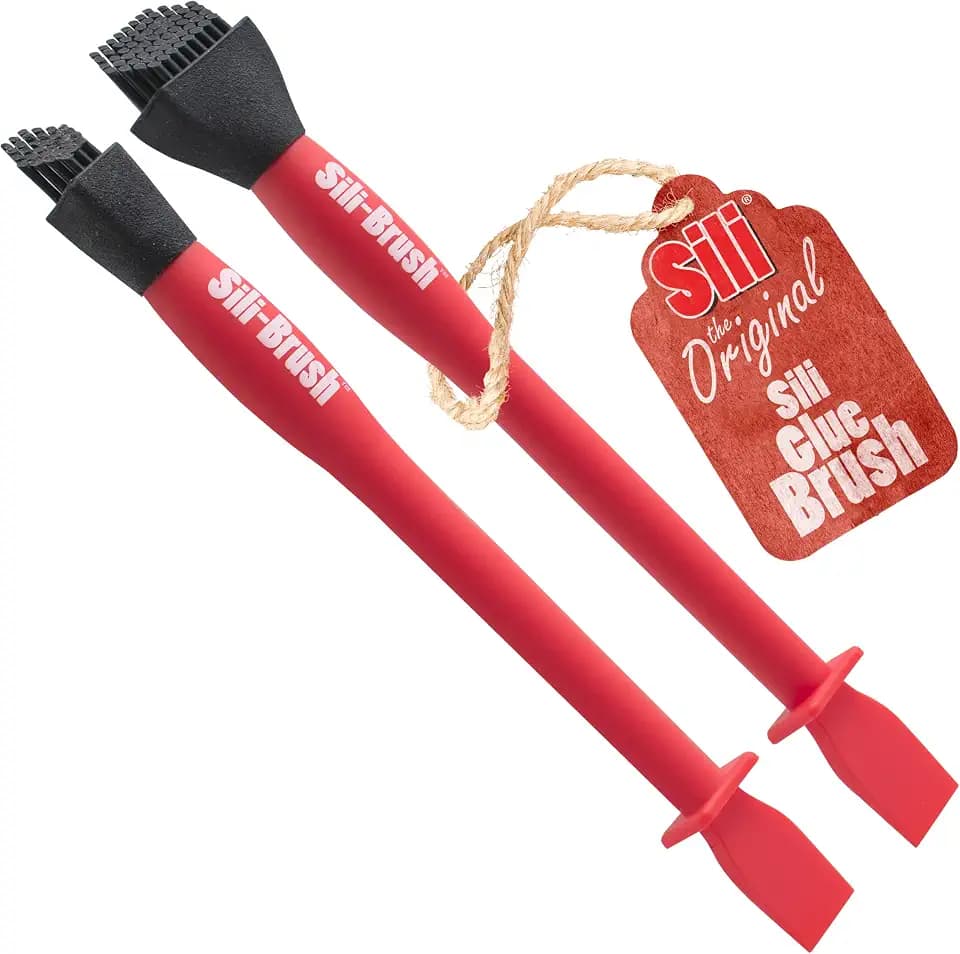 Silicone Reusable Glue Brushes for Woodworking, Hobby and Crafts 1" & 1/2"