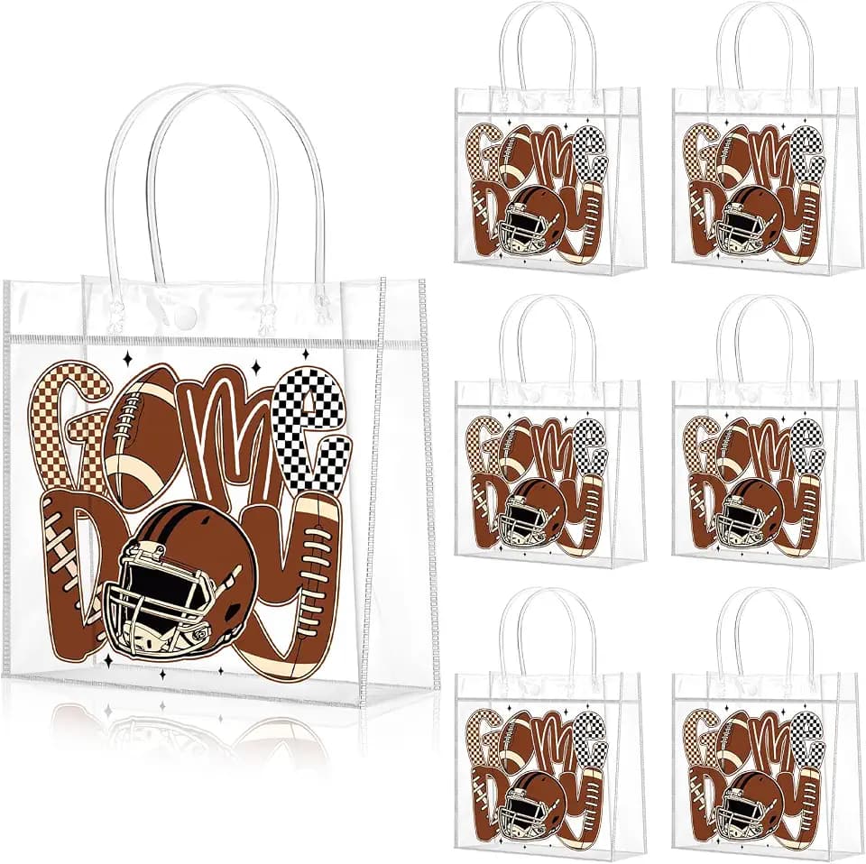 Wesnoy 20 Pcs Football Goodie Bags with Handles Football Gift Bags