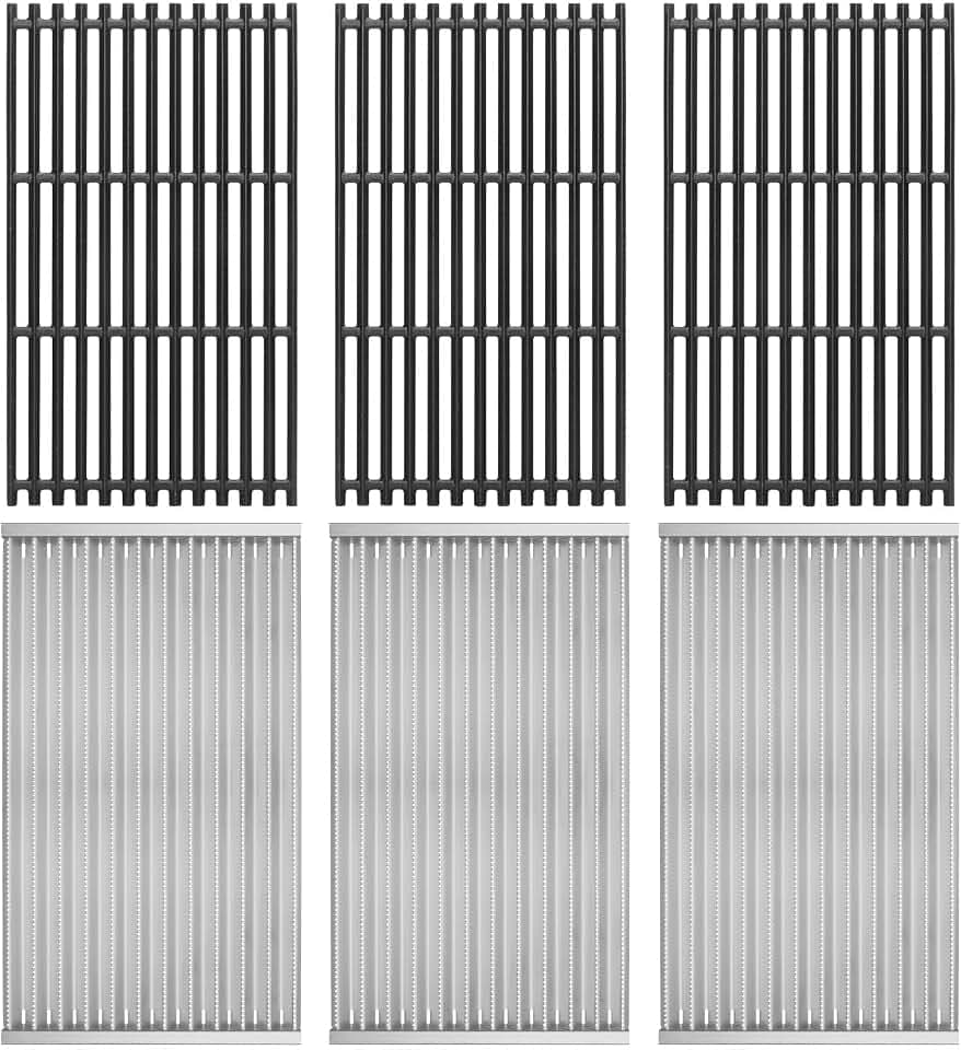 DELSbbq Grill Grate & Emitter Plate Kit for Charbroil TRU-Infrared 4-Burner