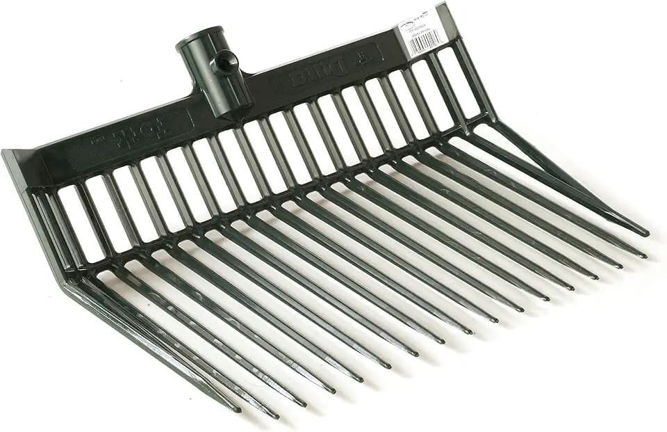Little Giant® DuraFork Pitch Fork Replacement Head | Durable Polycarbonate Stable Fork Head with Angled Tines | Manure Fork | Made in USA (Pack of 1, Green)