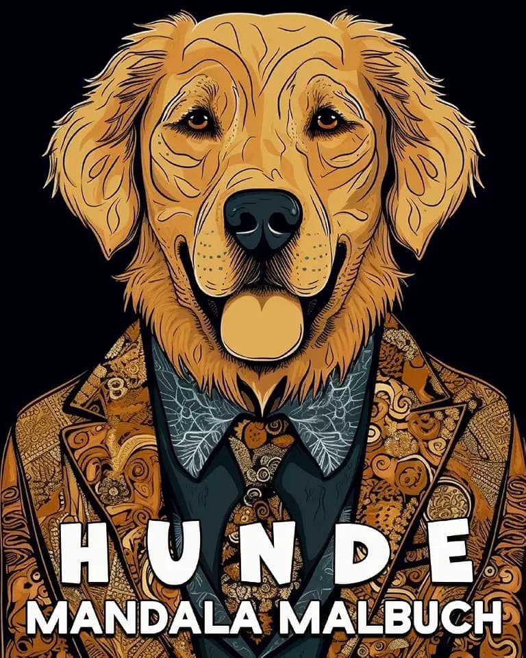 Hunde Mandala Malbuch: 60 Schöne Ausmalbilder, tolles Hunde-Malbuch für Jugendliche und Erwachsene