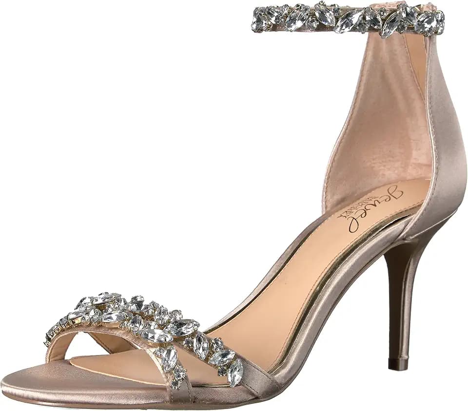 Jewel Badgley Mischka Caroline Embellished Strap Evening Shoe