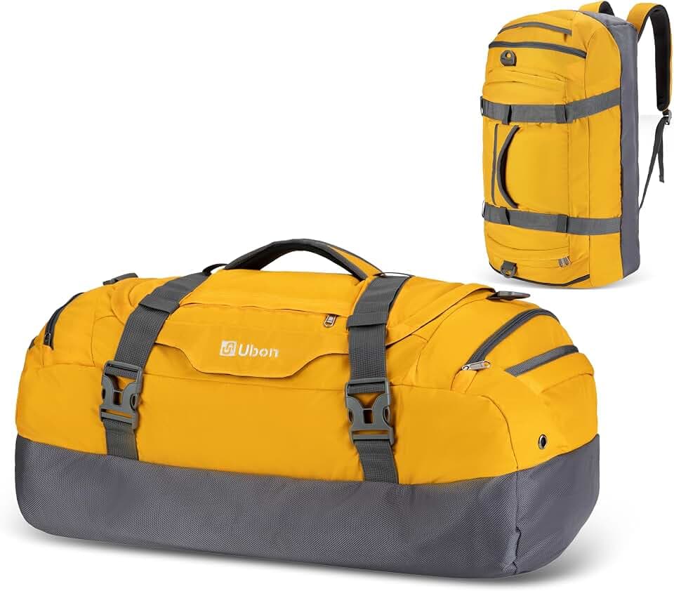 Ubon Convertible Duffel Backpack Weekender Gym Bag with Shoe Compartment