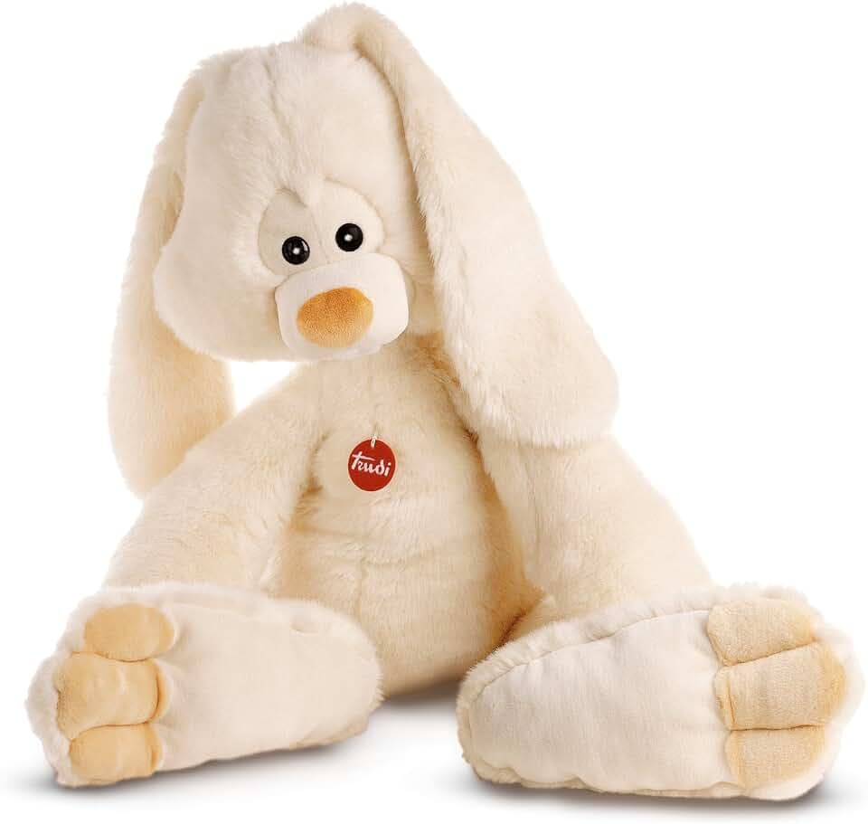 Trudi Coniglio Virgilio Coniglio Peluche Classico Mascotte e animali fattoria. Regalo del Compleanno e Festa Mamma e papà | 60x120x37cm Taglia Maxi Jumbo | Animali da fattoria | Modello 13703