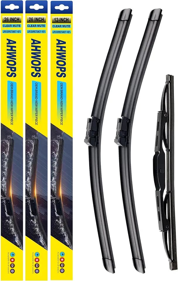3 Wiper Front and Rear Wiper Blades for Chevy Bolt EV 2017-2021, OE Original Style (26″/26″ Front/12″ Rear) For My Car