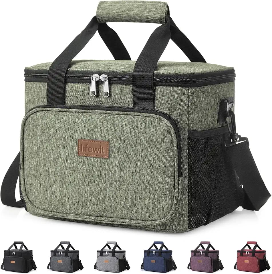 Lifewit Insulated Lunch Box for Men, Lunch Bag Cooler Women, 24-Can 15L