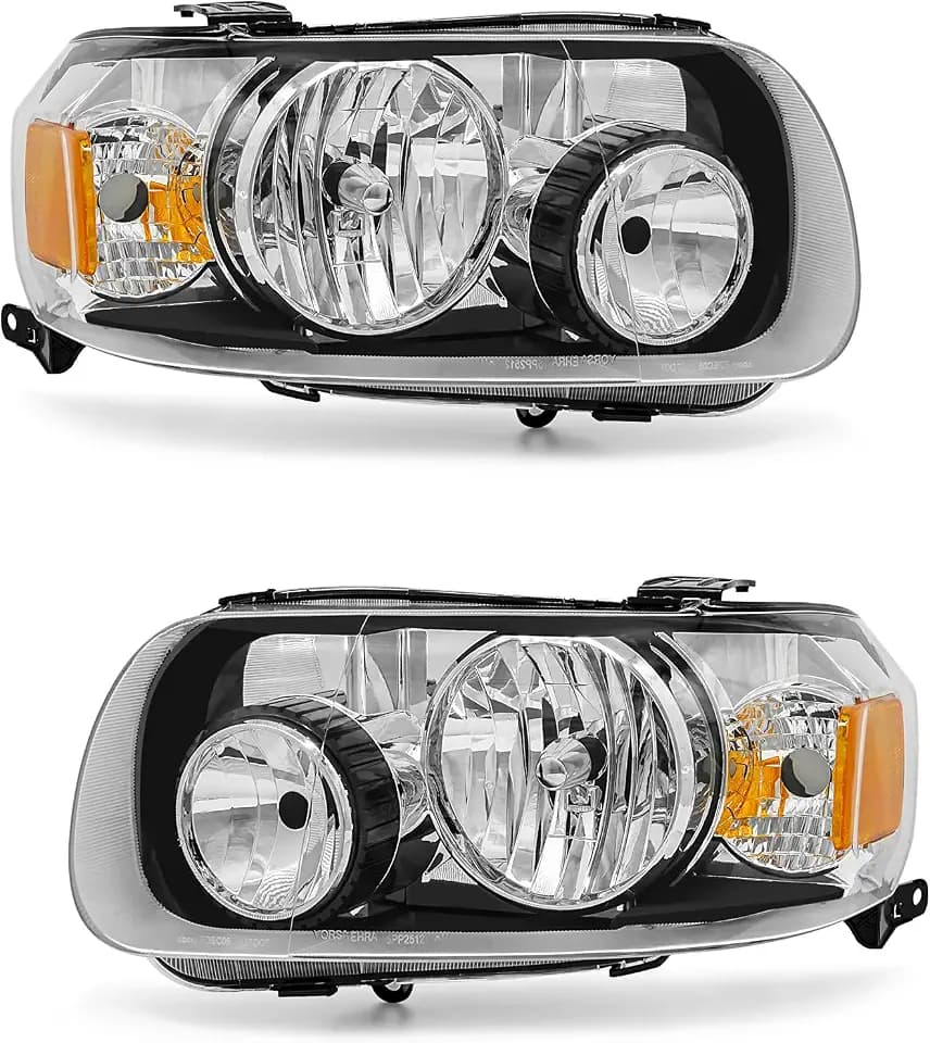 for 2005-2007 Ford Escape Headlights Chrome Pair