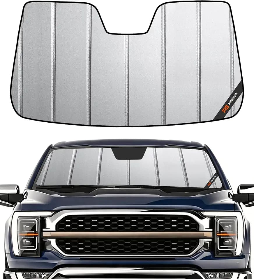 Pigenius Windshield Sun Shade for Nissan Frontier 2022-2026 Front Window Sunshade - Safeguard
