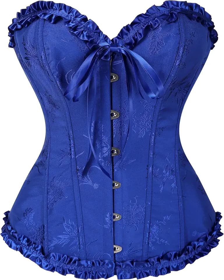 Bslingerie Damen-Korsett-Oberteil, niedliches Pastellfarben, Shapewear, Dessous