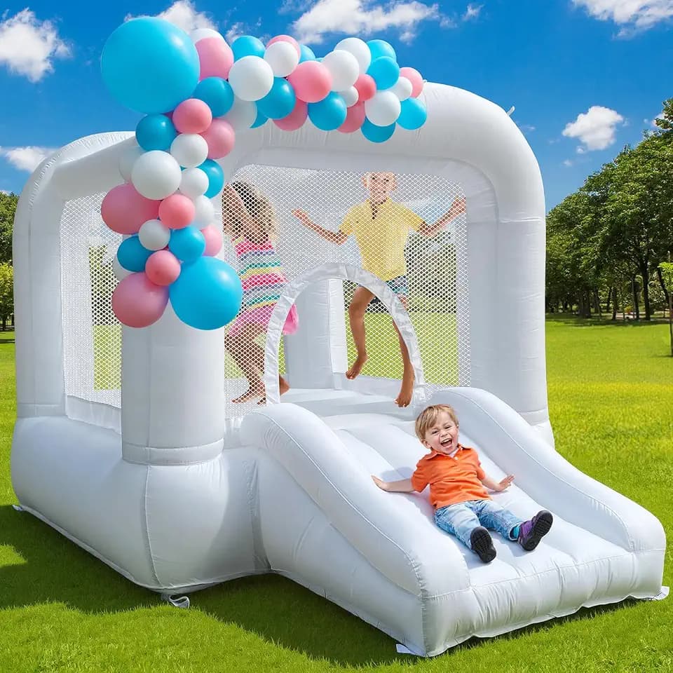 Inflatable Bounce House with Slide for 3-6 Kids, Castle Tent