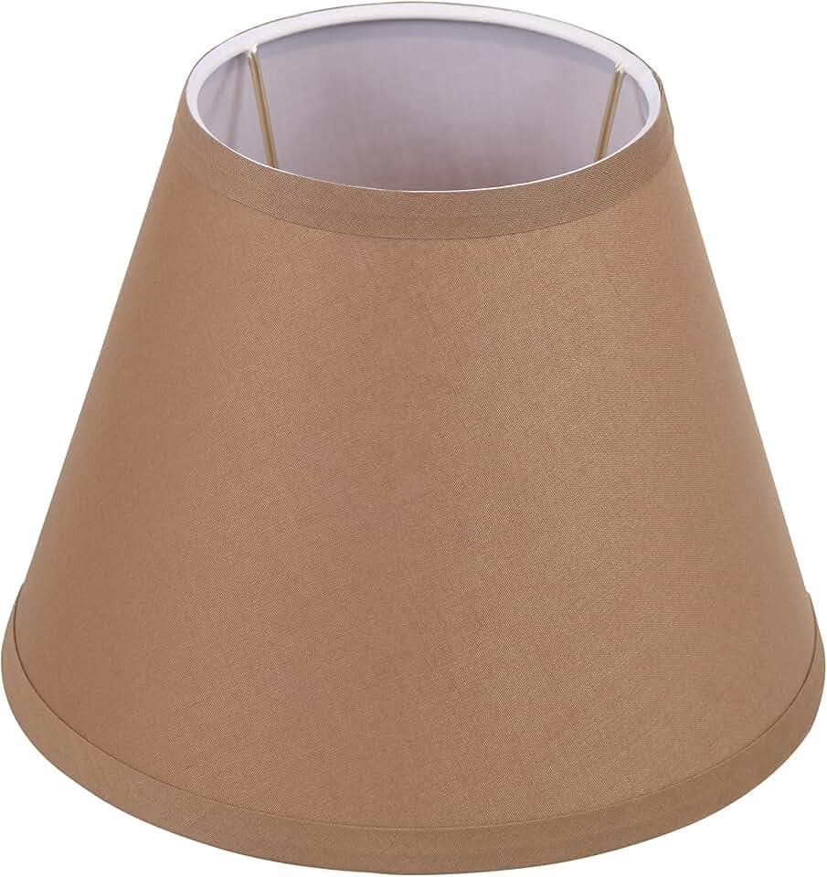 Aspen Creative 58883 Transitional Empire Shape Uno Construction Lamp Shade in Chocolate, 6" Top x 12" Bottom x 9" Slant Height