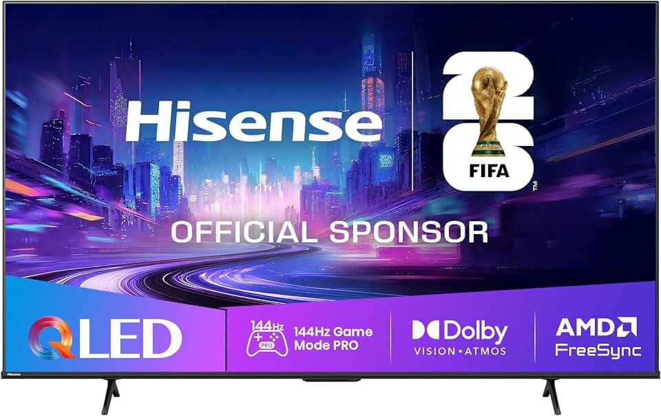 Hisense 55E7Q PRO Fernseher 139cm (55 Zoll) 4K UHD QLED, Smart TV,144Hz Game Mode PRO,Filmaker Mode, AMD FreeSync Premium,AI HDR Upscaler,Dolby Vision IQ,Dolby Atmos,Sprachsteuerung[2025]