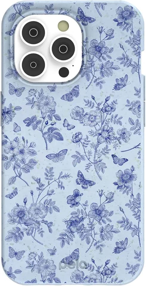 Pela | Phone Case Compatible with iPhone 14 Pro | Limited Edition | Supports Wireless Charging | Cute Eco Friendly | Porcelain