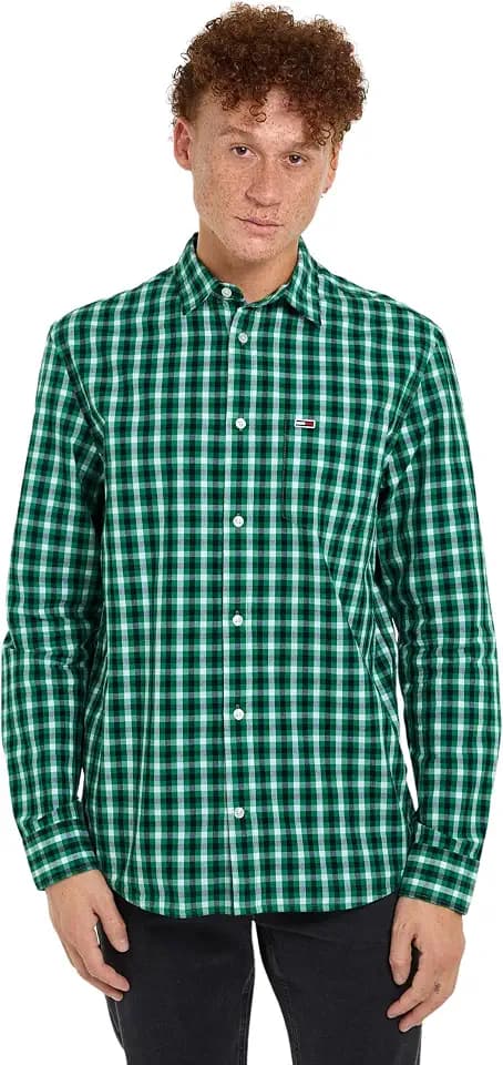 Tommy Jeans Herren Hemd Check Shirt Langarm