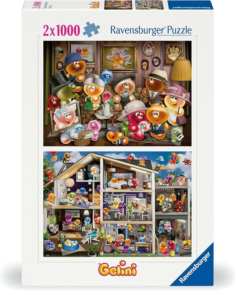 Ravensburger Puzzle Lustige Gelinis - 2x1000 Teile Puzzle für Erwachsene