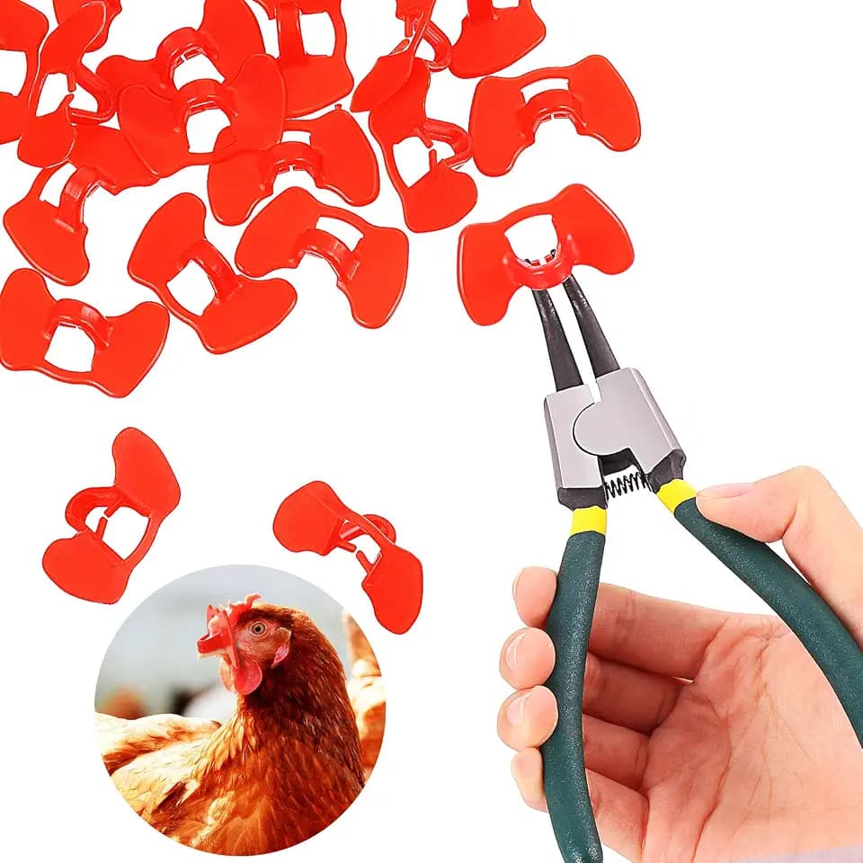 Boao 61 Pcs Chicken Blinders with Pliers, Pinless Anti Pecking Tool