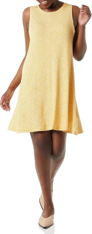 Amazon Essentials Women's Tank Swing Dress, Fitted Through Chest
