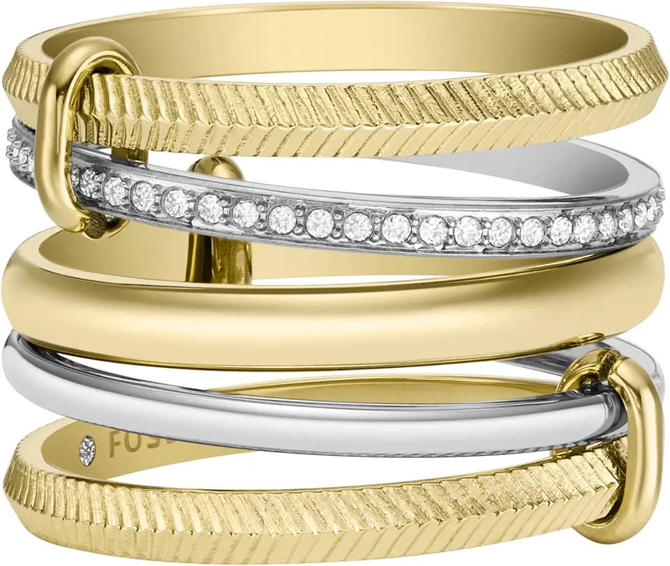 Fossil Women's Plated Stainless Steel Ring