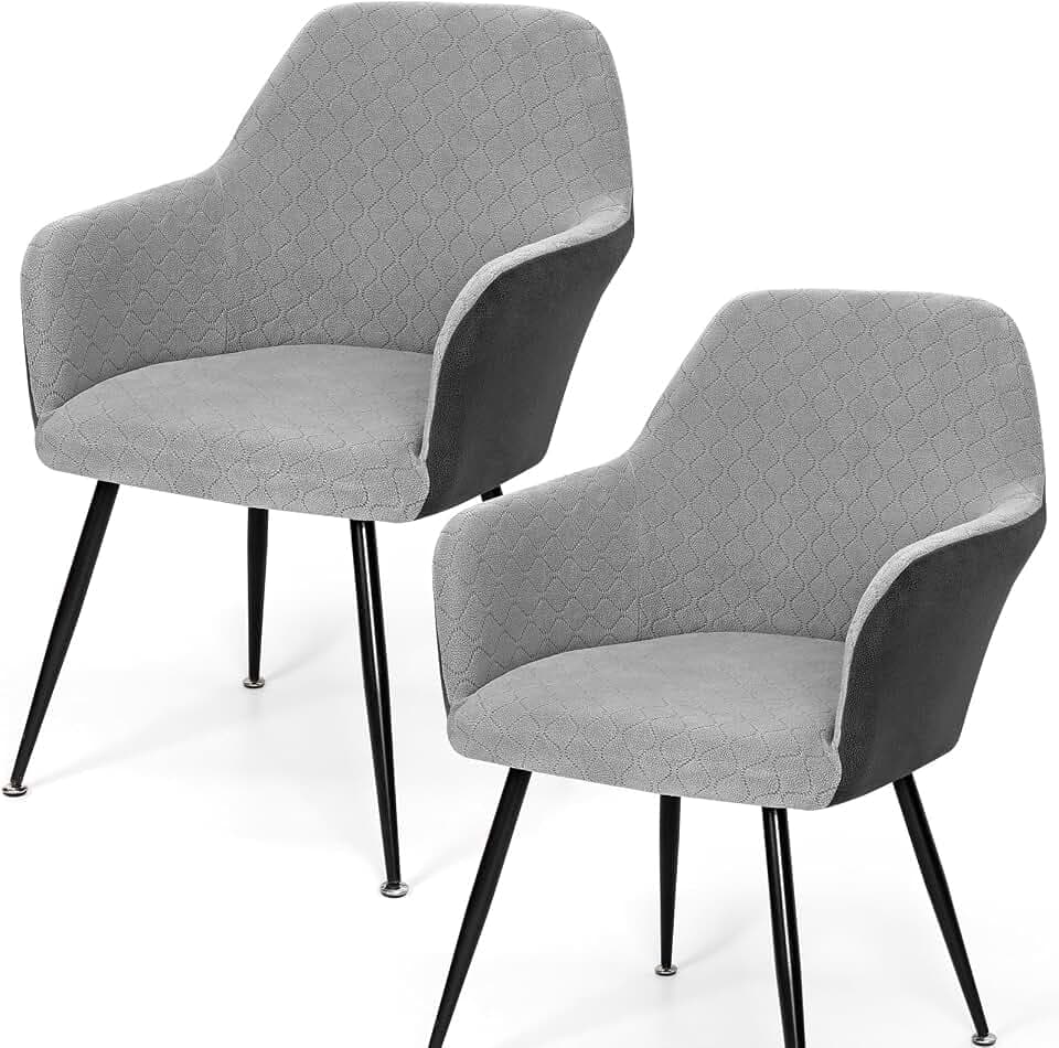 Betylifoy Stretch Stuhlbezug 2er Set Stuhlhussen mit Armlehne