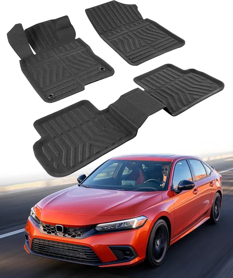 3 Pcs Floor Mats for Honda Civic 2022-2026