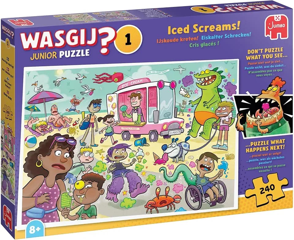 Wasgij Junior 1, Eiskalte Schrecken - 240-Teiliges Kinderpuzzle
