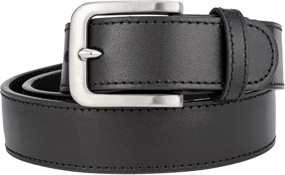Men's Steel Core Leather Gun Belt for Concealed Carry
