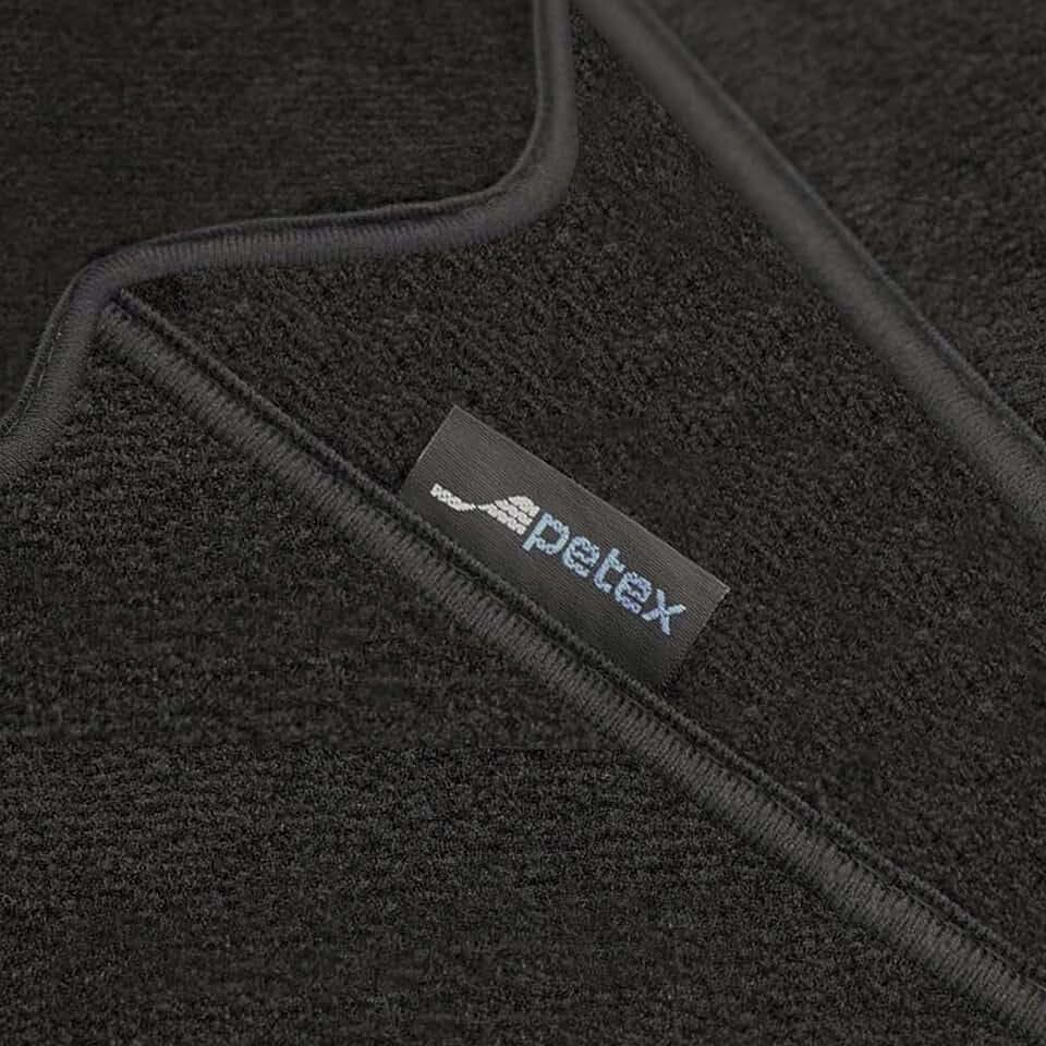 PETEX Auto Fussmatten Passform für Opel Frontera Elektro ab 07/2024, Autoteppich Set in Velours - Monza schwarz, 4-teilig