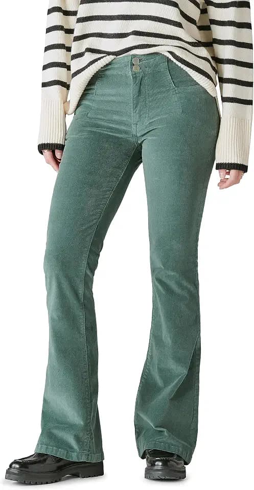 Lucky Brand High-Rise Stevie Flare in Hot Coca