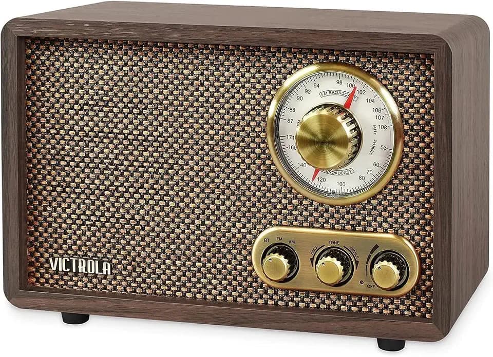 Victrola Willow - Retro Wood Bluetooth Radio, AM/FM - Espresso