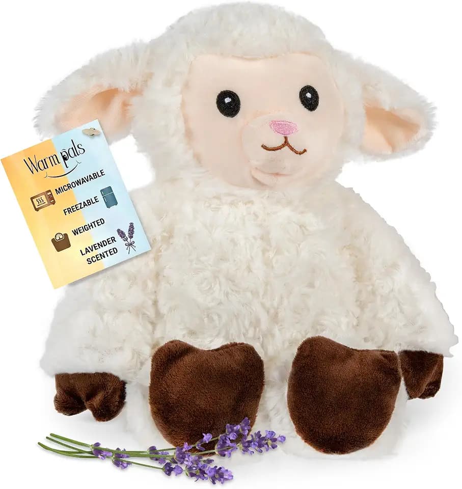 1i4 Group Warm Pals Sheep, Microwavable Weighted Plush, Heated for Warmth