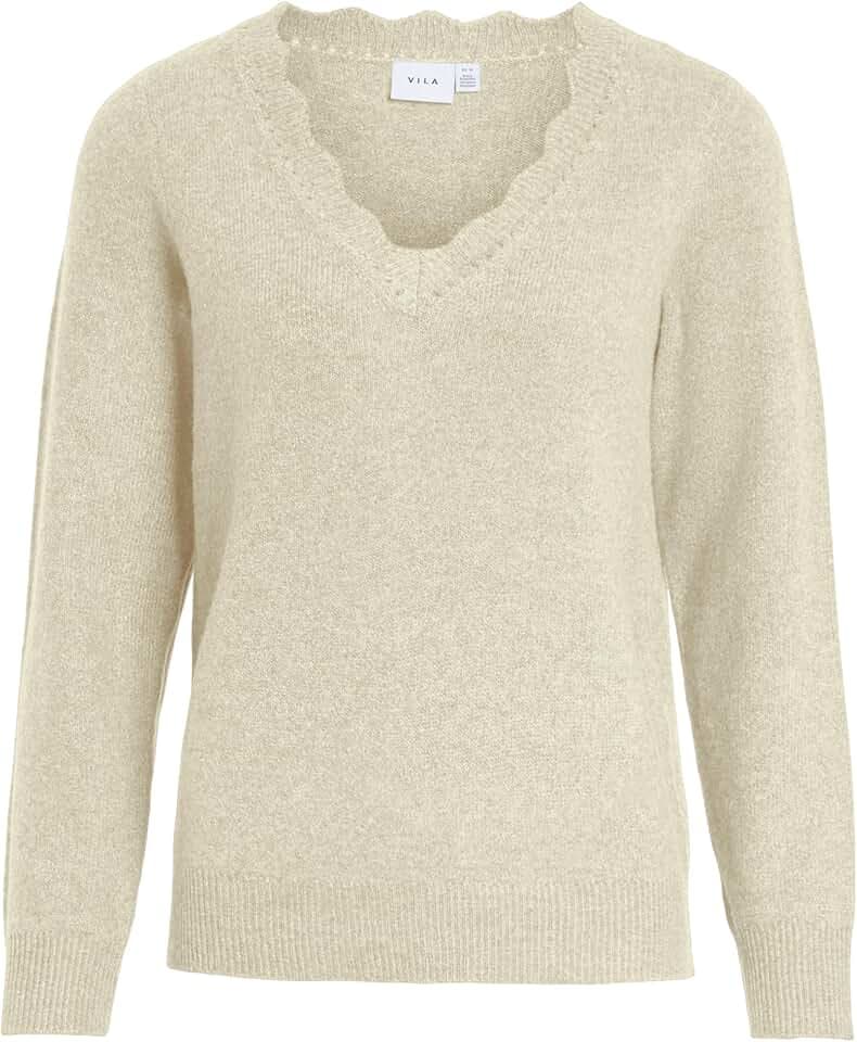 Vila Female Strickpullover VINIKOLINA V-Ausschnitt