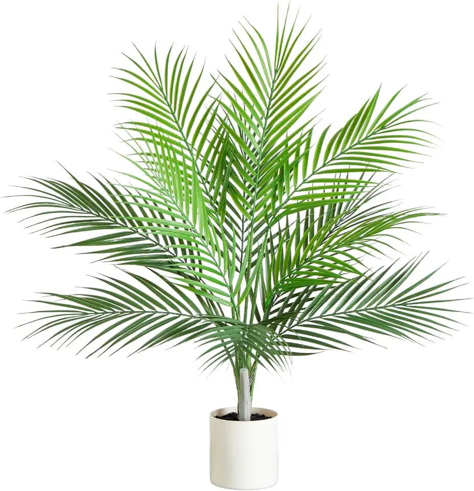 Nearly Natural 30-Inch Artificial Palm Tree - Realistic Tropical Plant for Home Decor