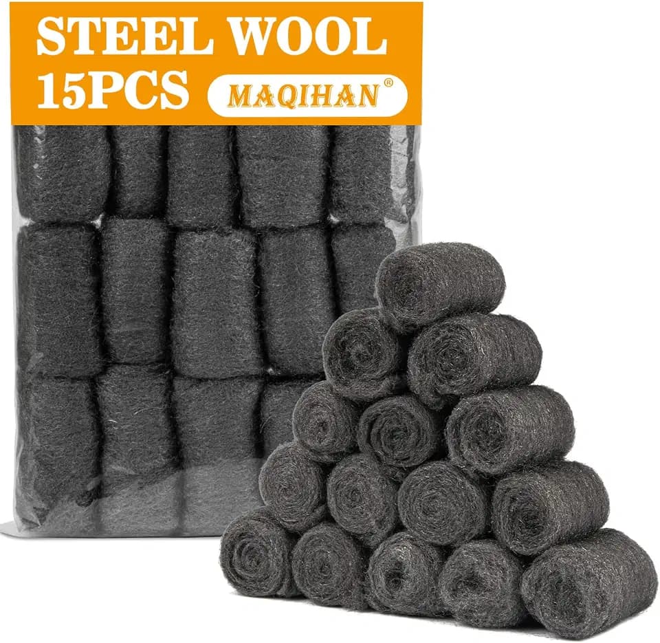 Stahlwolle 0000 Gegen Mäuse Vertreiben - MAQIHAN 15 Stück Metal Polish Stahlwolle Fein 0000 Gegen Ratten Steel Wool 0000 Eisenwolle Nagerschutz Bauschaum
