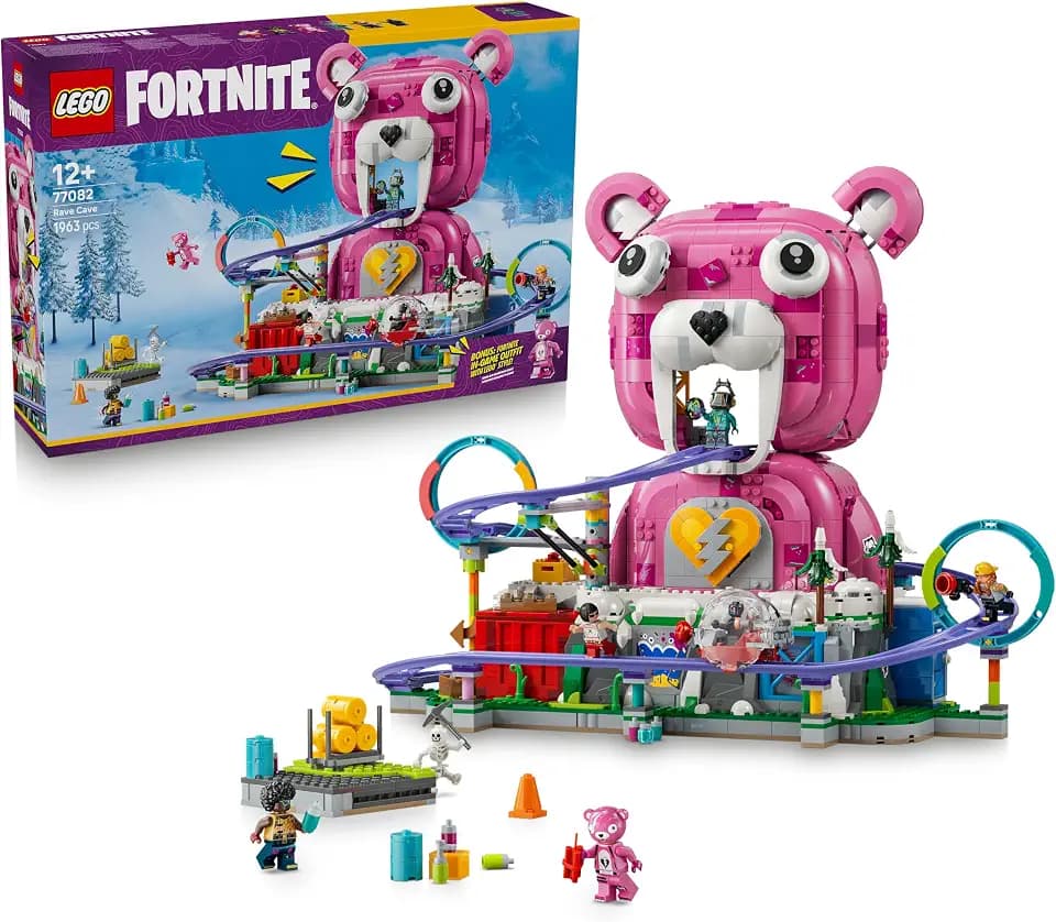 LEGO Fortnite Rave Cave - Interaktives Spielzeug mit Freizeitpark-Modell und 6 Minifiguren - Zimmerdeko für Kinder - Gaming-Geschenk für Jungen, Mädchen und Teenager ab 12 Jahren - 77082