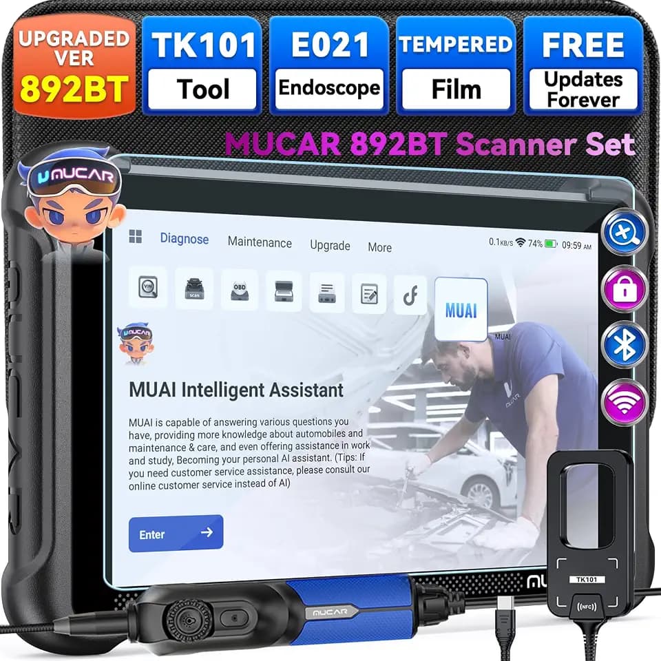 MUCAR 892BT OBD2 Car Diagnostic Tool Combos,4PCS Automotive Scan Tool Set