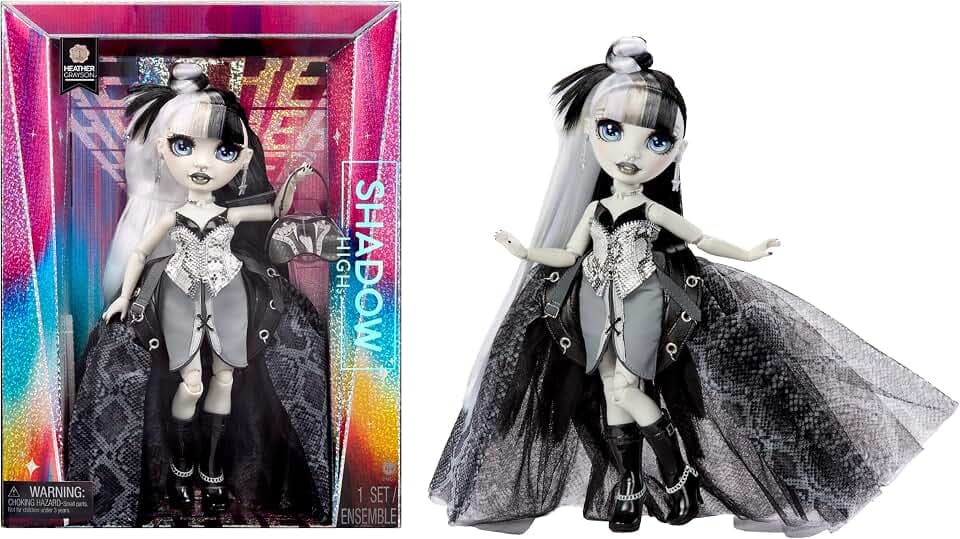Shadow High Limited Edition Doll, Heather Grayson – Black & White Hair 11” Fashion Doll Premium Designer Outfits for Kids 6–12 & Collectors