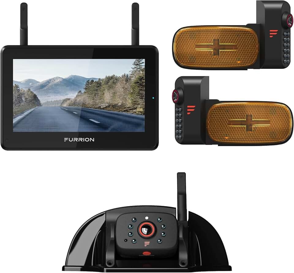 Furrion Vision S+ Wireless 3-Camera RV System with 7" Monitor, FOS7HTAEN