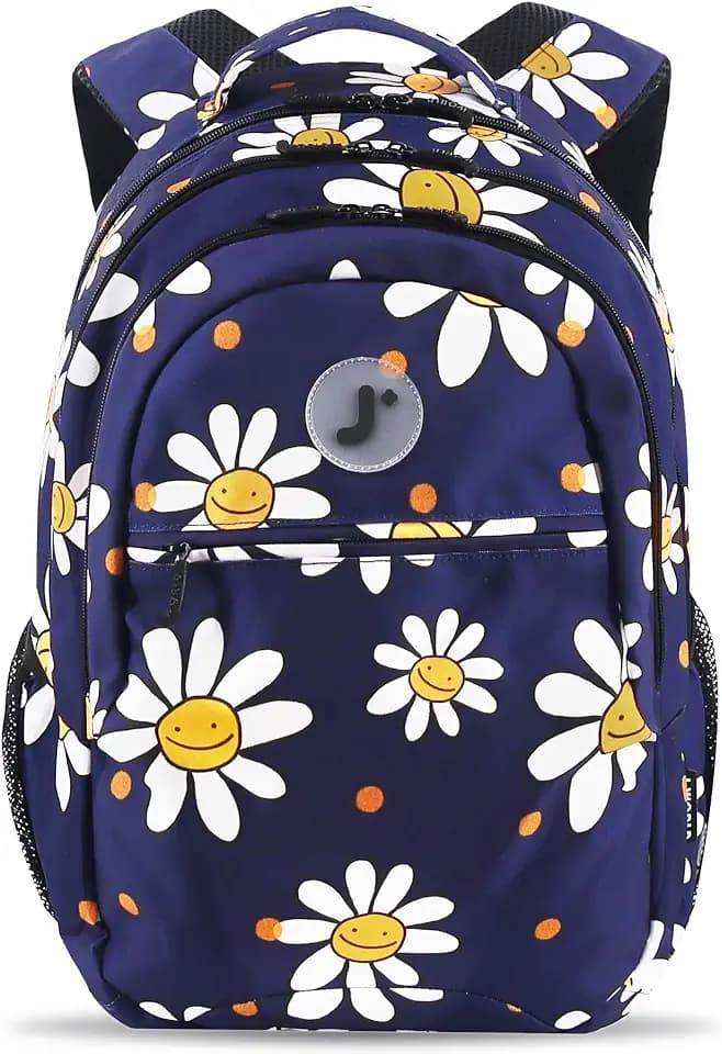 J World Cornelia High School Backpack for Women. Cute Bookbag for Teen Girls, Joy Daisy