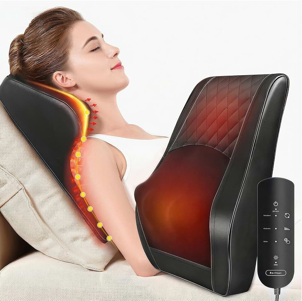 Shiatsu Massagegerät, Nackenmassagegerät mit Wärme für Schulter Rücken