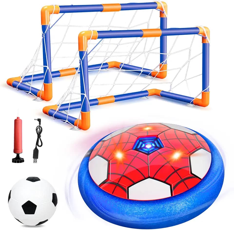 Hover Soccer Toys Set for Kids, 2-in-1 Indoor Floating Soccer Ball