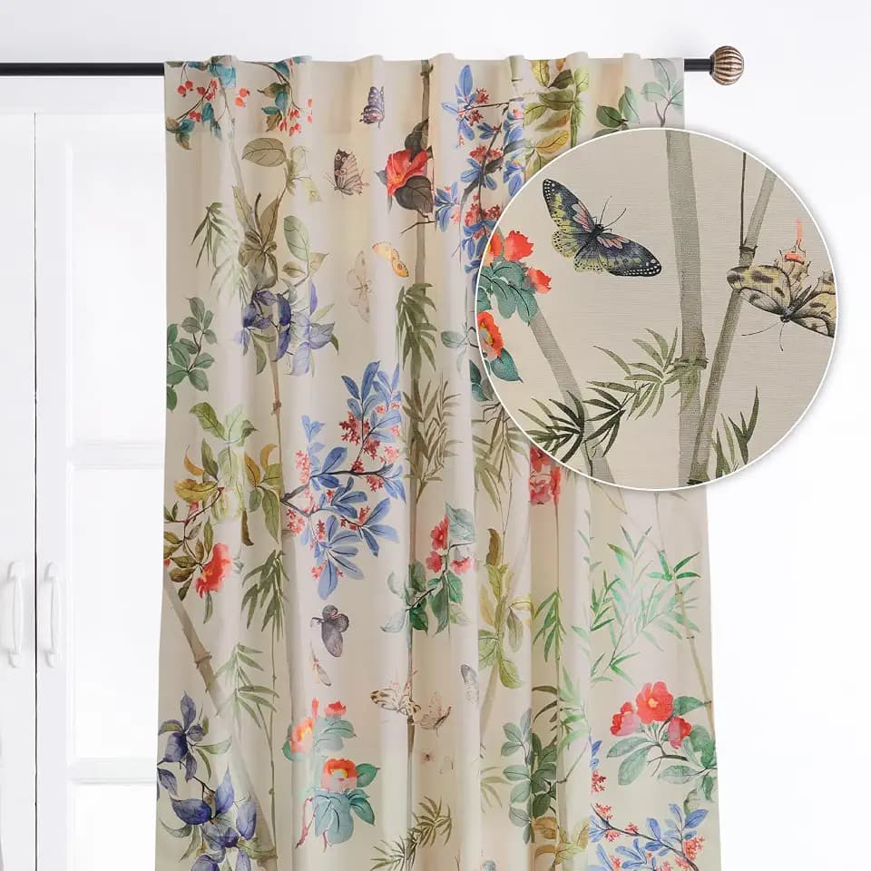 Maison d' Hermine Curtains for Living Room 100% Cotton 50"x84" (Pack of 1)