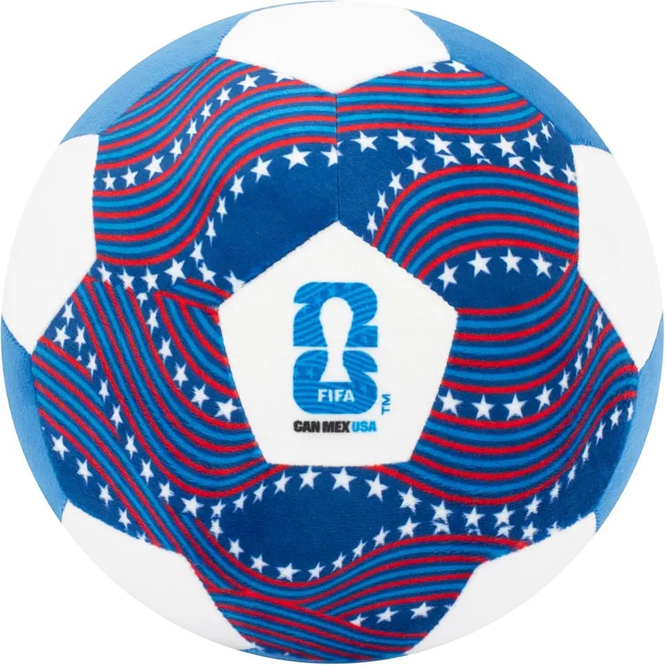 Jazwares FIFA® 2026 USA 9-Inch Plush Soccer Ball - Soft, Collectible World Cup™ Plush Toy - National Team Stars and Stripes Design - Ages 3+