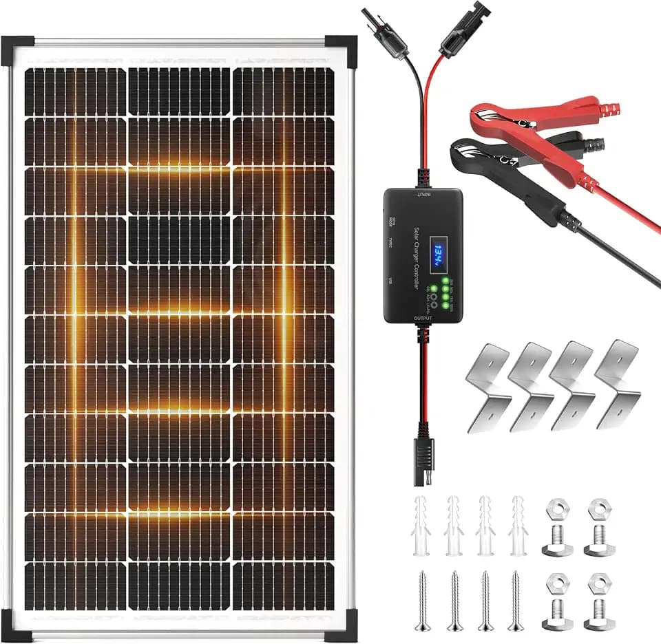 Voltset 100W 12V Solar Panel Kit with 20A Smart Charge Controller