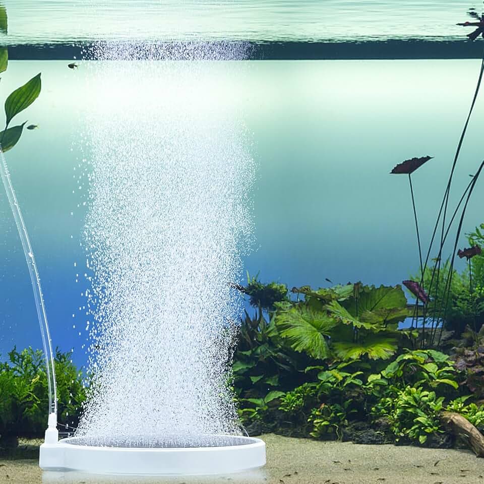 boxtech Aquarium Luftstein,Sauerstoff Stein Nano Bubble Air Stone Kit,Super-High Diffusor für gelösten Sauerstoff Lässt Super Tiny Bubbles für Aquarium und Hydroponic(100 mm)