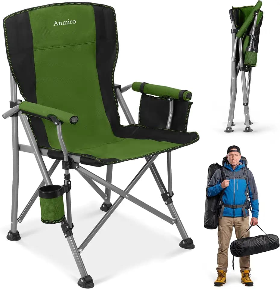 Heavy Duty Folding Camping Chair for Camp, Picnic, Lawn, Fishing